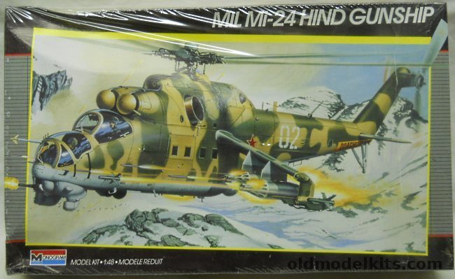 Monogram 1/48 MIL Mi-24 HIND Gunship - USSR / Nicaragua / Czech / Afghanistan Air Forces, 5819 plastic model kit